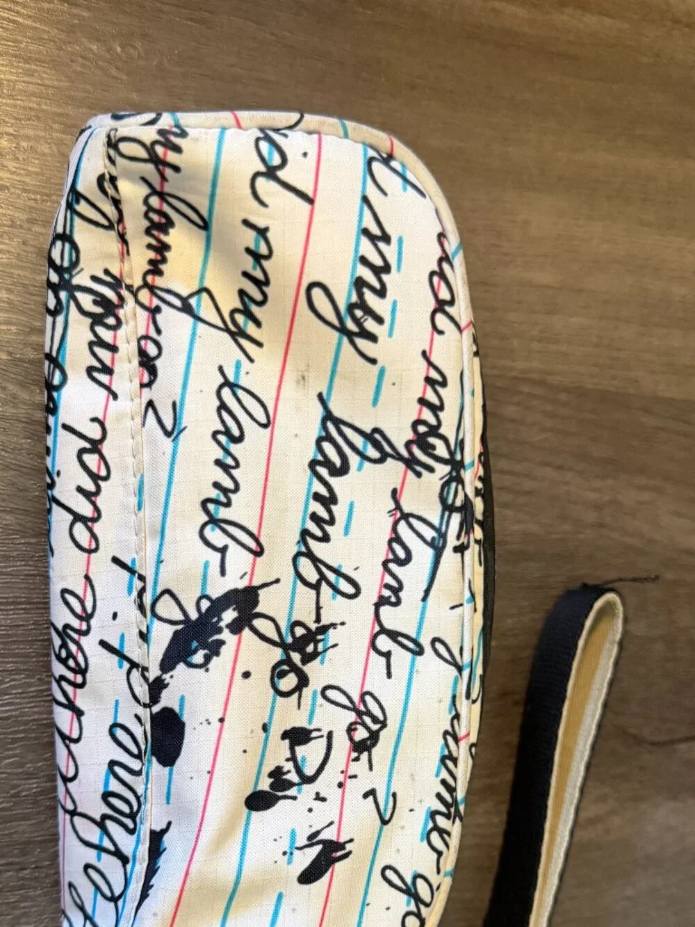 Vintage Gwen Stefani LAMB For LeSportsac Penmanship Pattern Pre-Owned Wristlet